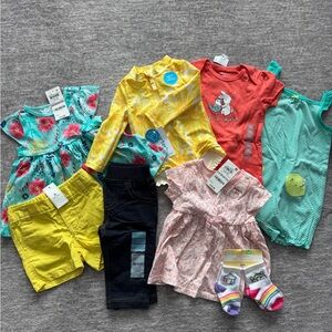 Carter's Kids Short Sleeve Tees - Red, Yellow, Blue, Pink